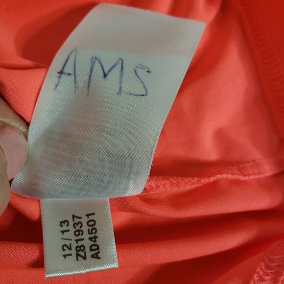 Reebok Womens Top XS High Neck Coral Built-In Bra Workout Tank Stretch Razorback - Picture 10 of 10